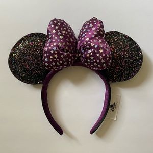 Minnie Mickey Disney Ears Purple Stars & Glitter